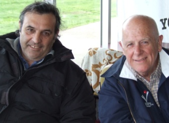 *Two legendary Schickas - Moonee Valley's Bob Sciacchitano (left) and Carlton's Gary Schickerling.